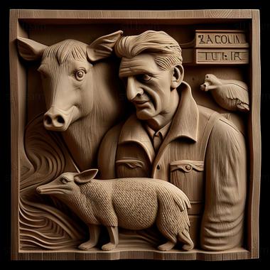 3D model Animal Farm George Orwell 1945 (STL)